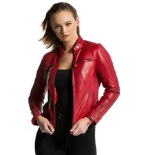 Women's Soft Genuine Lambskin Real Leather Jacket Slim Fit Motorcycle Jacket Usa