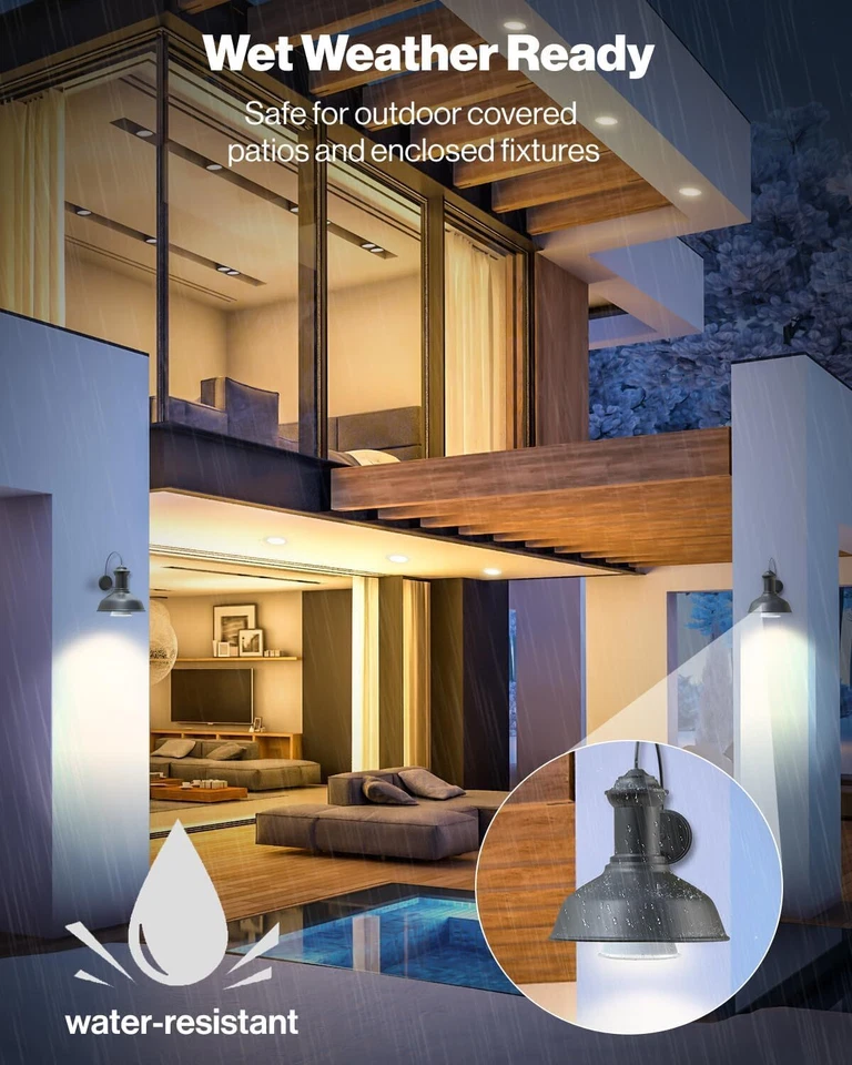 4Pack PAR20 LED Flood Wet Light Bulb, 6.5W (50W), 3000K, E26 - Image 4 of 4