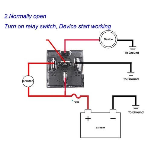 JD1912 Car Relay Harness 12V 40A 4 Pin SPST 12AWG Harness Sockets 2pcs - Picture 30 of 54