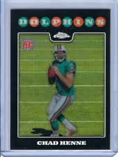 2008 TOPPS CHROME REFRACTOR CHAD HENNE ROOKIE CARD # TC169. rookie card picture