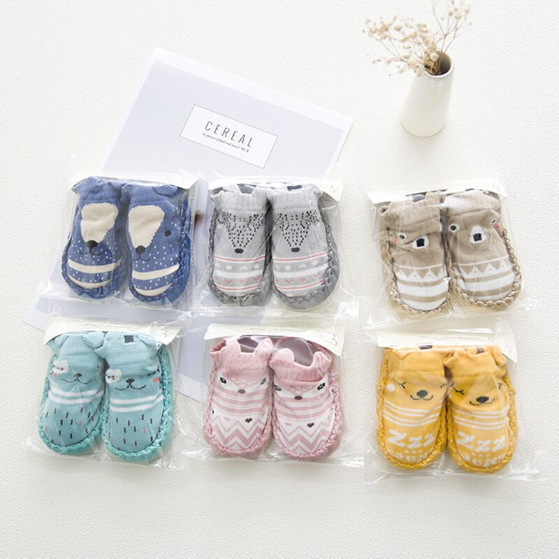 SAOLA Calze con suole a pois in gomma suola morbida antiscivolo carino cartone animato pavimento B8M2