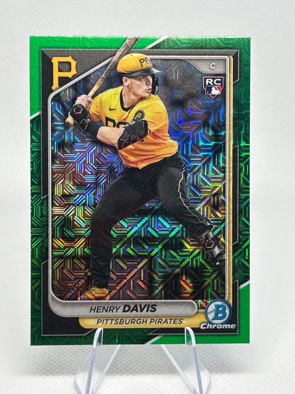 2024 Bowman Chrome Henry Davis RC #7 Green Mojo Refractor /99