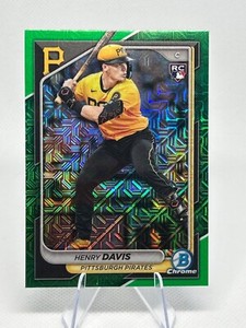 2024 Bowman Chrome Henry Davis RC #7 Green Mojo Refractor /99