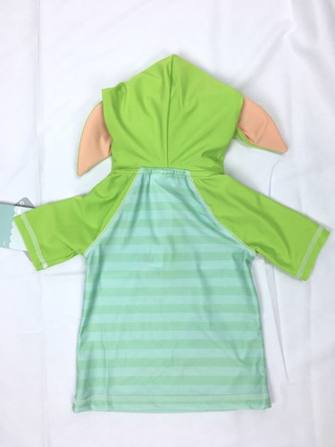 NWT Disney Store Baby Star Wars Yoda Grogu Green Swim Rash Guard Shirt Top - Picture 2 of 3
