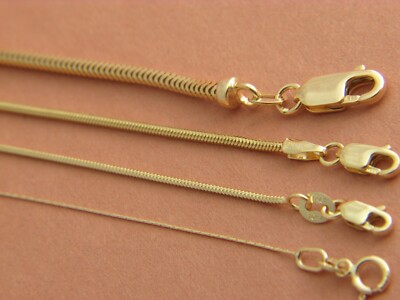 Real 10K Gold Snake Chain Necklace pure 10kt gold 