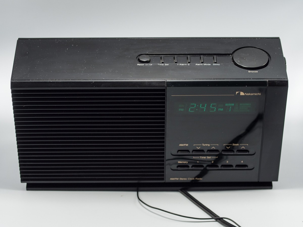 Vintage Nakamichi TM-1 AM/FM Stereo Clock Radio made in Taiwan
