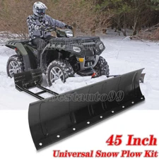 For ATV UTV Snow Plow Kit 45'' Steel Blade Complete Universal Mount Package US