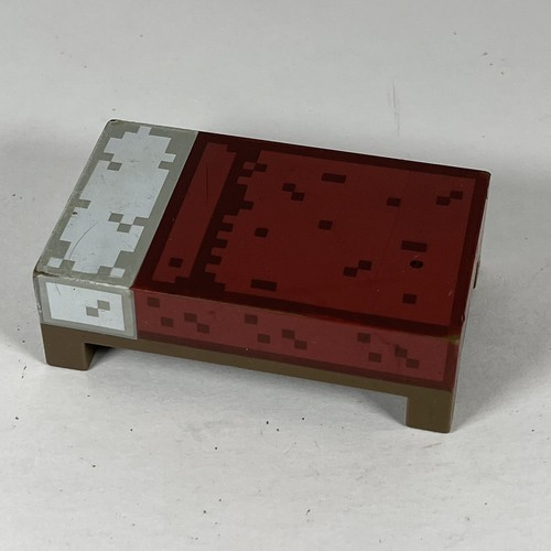 Minecraft Survival Mode Play Set Steve's Red Bed Accessory Figure