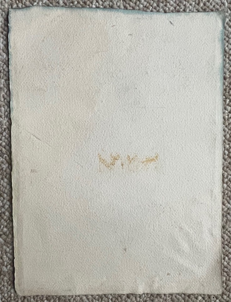 Vintage Landscape Watercolor Painting Modern Art Wall Hanging Signed