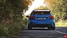 Cars Vossen Wheels Mercedes A45 Amg Blue Desk Mat Stitched