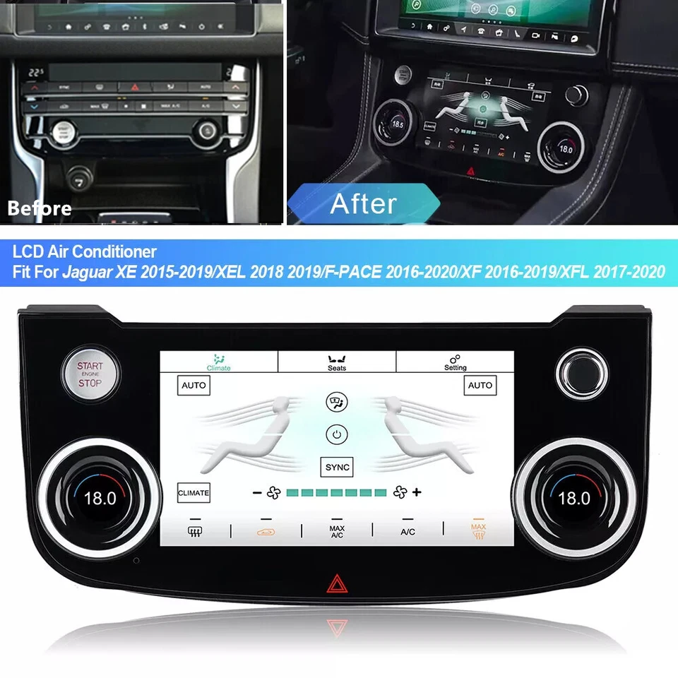 Módulo de control de clima LCD de aire acondicionado para Jaguar F-PACE 2016-2020 Foto 2 de 4