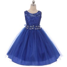 ROYAL BLUE Size 6 Flower Girl Dress Bridesmaid Birthday Recital Graduation Party