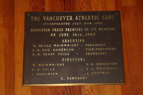 Vintage 1967 Vancouver Athletic Club Original Brass Building Plaque Marker Sign! - Picture 2 of 4