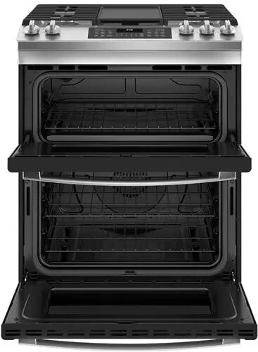 GE JGSS86SPSS 30 Inch Slide-In Double Oven Gas Range