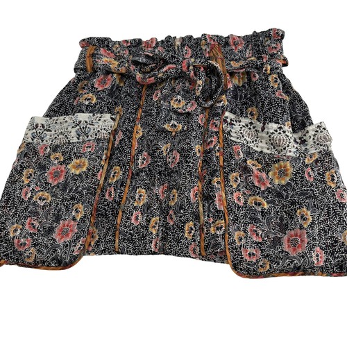 ISABEL MARANT Silk ARIANA Floral Print Paperbag Mini Skirt Sz 38 Boho - Picture 2 of 11