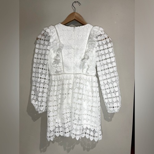 Bardot Junior Ivory Heart Long Sleeve Lace Dress Girls 8 NWT Wedding Flower Girl - Picture 5 of 12
