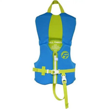 FULL THROTTLE TRADITIONAL DELUXE NEOPRENE INFANT VEST BLUE/GREEN -SEALED NEW 