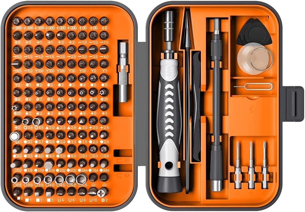 130PCS Set Repair Tool Kit Screwdriver iPhone MacBook,PC,PS4,PS5, Xbox,Nintendo