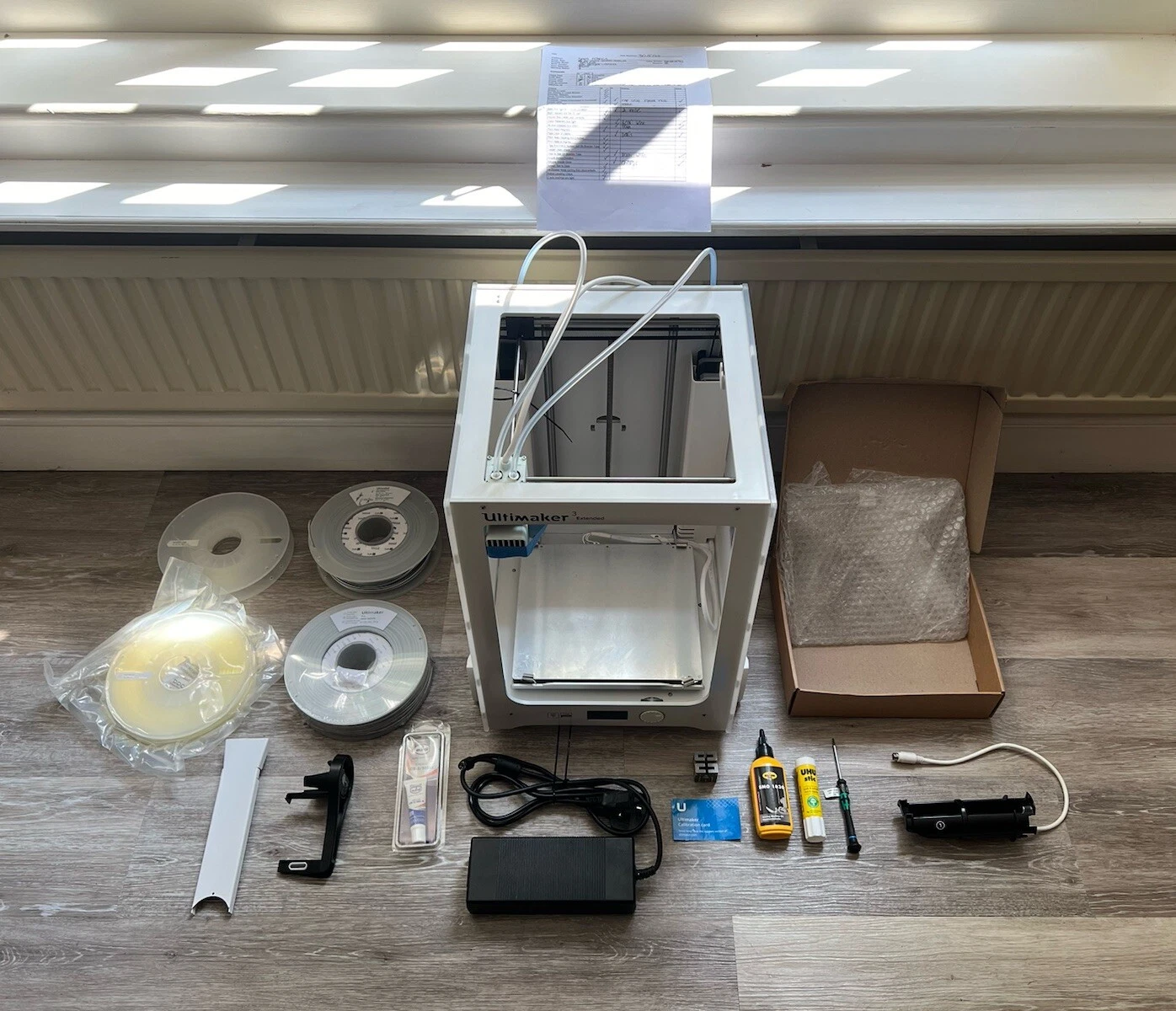 Ultimaker 3 Extended 3D Printer - Glass Bed New Filament & More Refurbed INC VAT