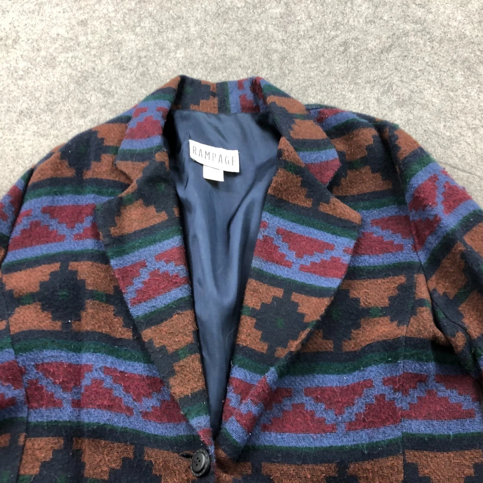 Chaqueta Rampage Mujer Mediana Nativa Azteca Botón Chal Parka Abrigo Vellón Foto 4 de 4