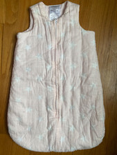 Aden  Anais Sleep Sack Sleeping Bag LARGE 12-18 Months Pink White Stars