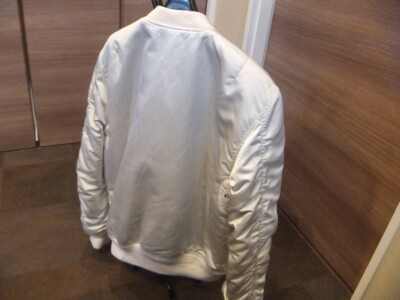DIESEL MA-1 Bomber Flight Blouson Jacket White Zipper