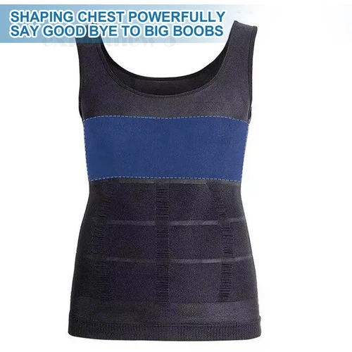 Gynäkomastie Compress Tanktop Männer Abnehmen Body Shaper Weste Bauchweg Shirt - Bild 12 von 26