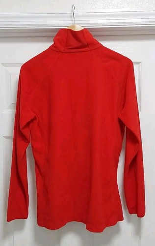 Maglione Columbia donna taglia XL rosso pile manica lunga 1/4 zip logo casual - Foto 2 di 10