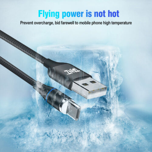 3 in 1 Magnetic USB Cable 3A FAST Charging Charger Sync Phone Type-C Micro & iOS - Picture 2 of 14