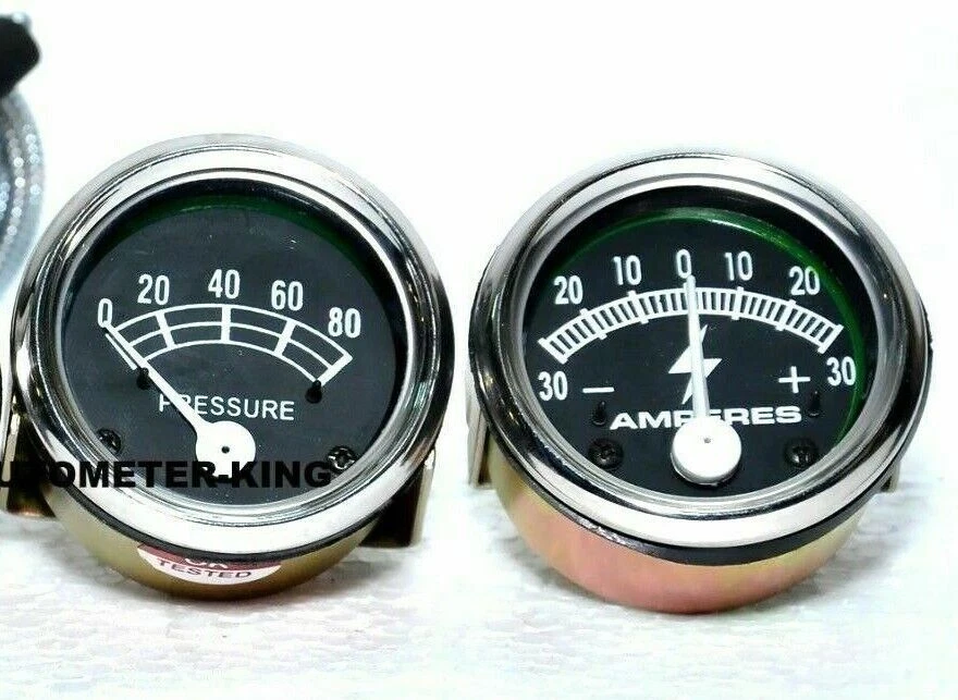 Ford Tractor 2N 8N 9N NAA 601 70 801 901 2000 4000 Amp Oil Gauge Set - Image 3 of 3