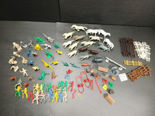 Huge Lot of 98 Cowboys  Indians Figures / Accessories / Animals - Marx/Tim Mee