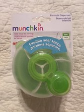 Munchkin Formula Dispenser Green Three 9 oz Servings BPA Free with Flexible Seal