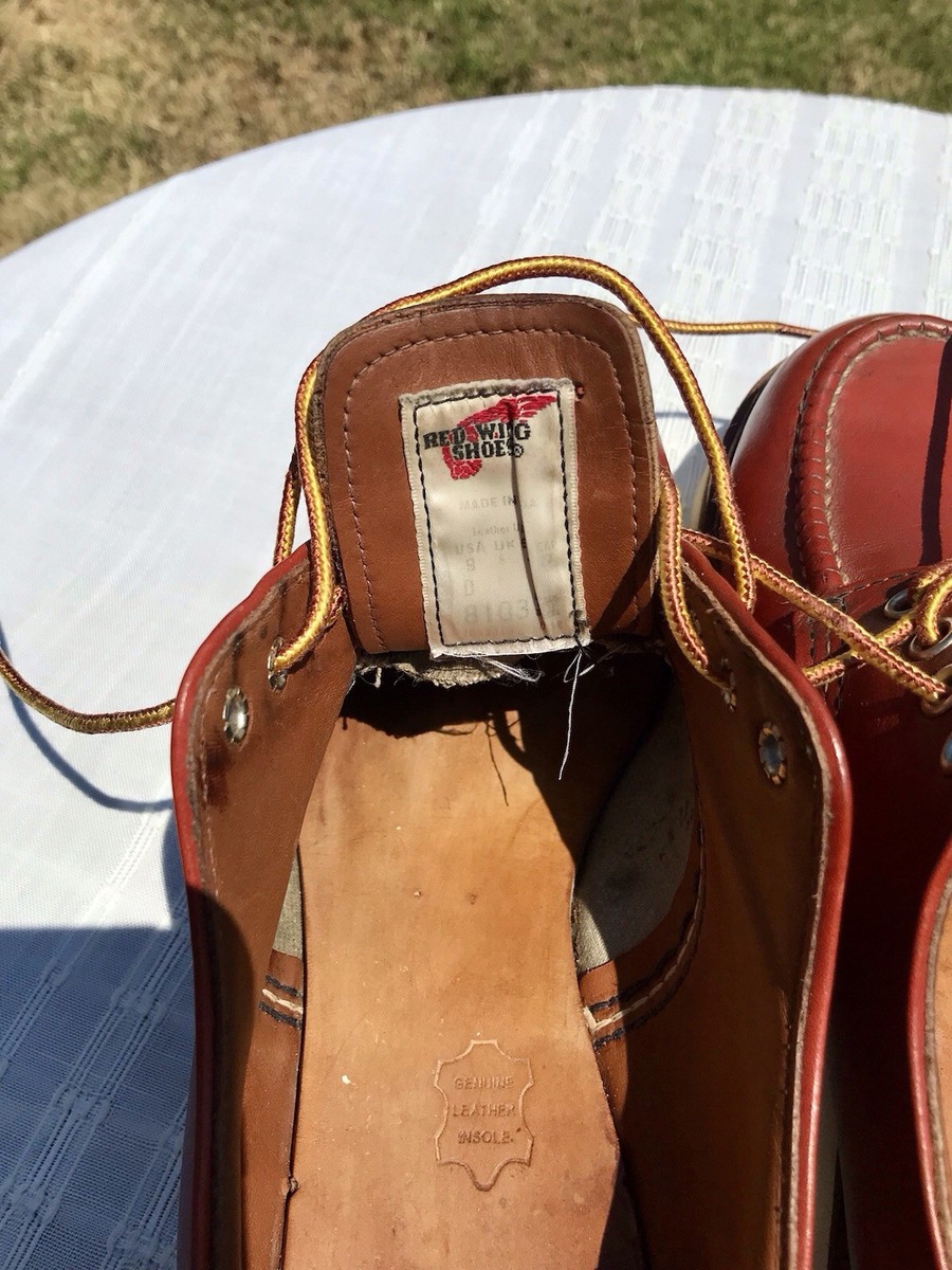 Red Wing 8103 Oxford Oro-Russet Portage Shoes Size 9D Rare