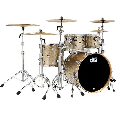 DW Collector Series 4-Piece SSC Maple Shell Pack W/Hardware Nickel Sparkle Glass