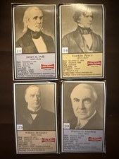 Lot of 4 Little Debbie Presidential Trading Cards Polk Pierce McKinley Harding