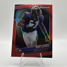 Panini 2025 Prizm Black Ray Lewis Red Prizm #8 /299 Baltimore Ravens Football