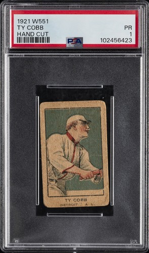 1921 W551 HAND CUT TY COBB PSA 1