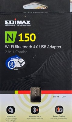 EDIMAX EW-7611ULB 2-in-1 WLAN & Bluetooth USB Adapter bis zu 150 MBit/s WPS OVP