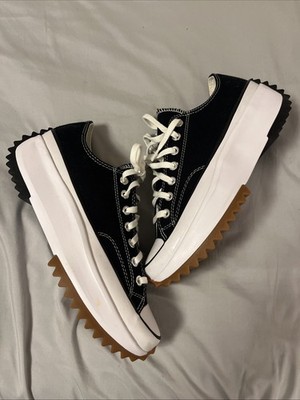 Converse Run Star Hike Platform Low Top Black White Gum Size 9M/10.5W NEW!