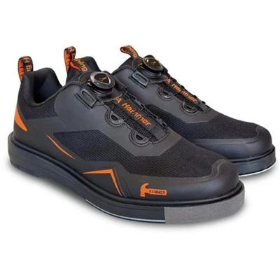 Mens Hammer Vibe Bowling Shoes Interchangeable Black/Orange Sizes 7 - 14 RH - Image 1 of 2