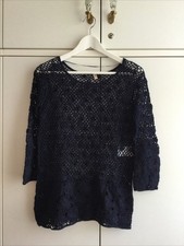 IMITZ Häkelpullover Gr.L 40 blau, schön!