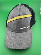 Audi Quattro Logo One Size Grey Hat Baseball Cap Adjustable Snap Back Cotton