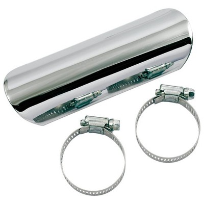 Paughco, Heat Shield Straight/Protection for Stivali. 6'' . Chrome, 1-3/4'