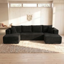 U-Shaped Cloud Modular Sectional Couch Boneless Couch Floor Sofa for Living Room