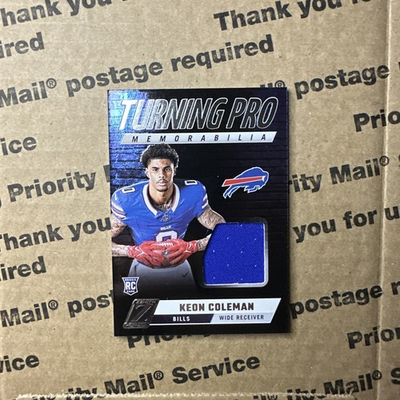 #ad #ad 2024 Zenith Keon Coleman Rookie Turning Pro Jersey Patch Bills RC #TPM KCN $2.00