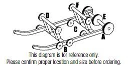 Rueda loca PPD Group - 6,375 pulgadas x 25mm-Plata para Polaris XLT SP 1994-1996 Foto 2 de 3