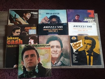 JOHNNY CASH 10 ALBUMS VINYL RECORD songs that Made Him Famous SUN RARE Ring Fire