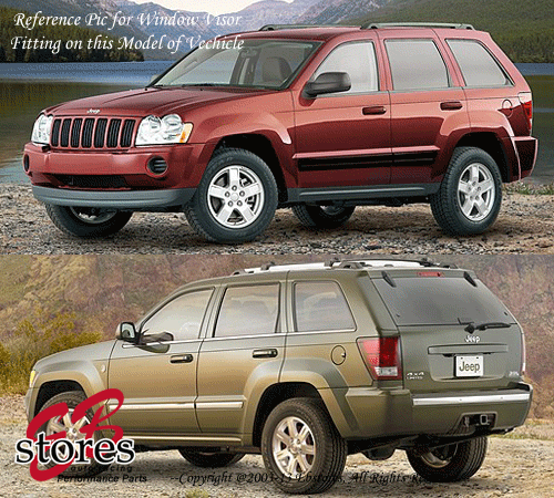 Vent Shade Window Visors 4DR For Jeep Grand Cherokee 05-10 2005 2006-2010 4pcs - Bild 8 von 8