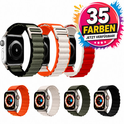 Nylon Sport Armband für Apple Watch Serie 11 10 9 8 7 Ultra 38 mm - 49 mm Loop