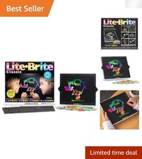 Lite-Brite Classic: Creative Art Making with 206 Pegs  Portable Design for Kids